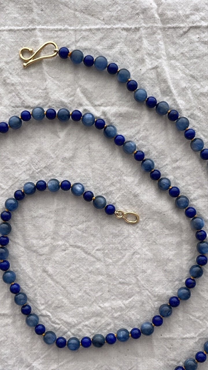 Lapis Lazuli and Blue Kyanite cheapest Necklace Pendant.