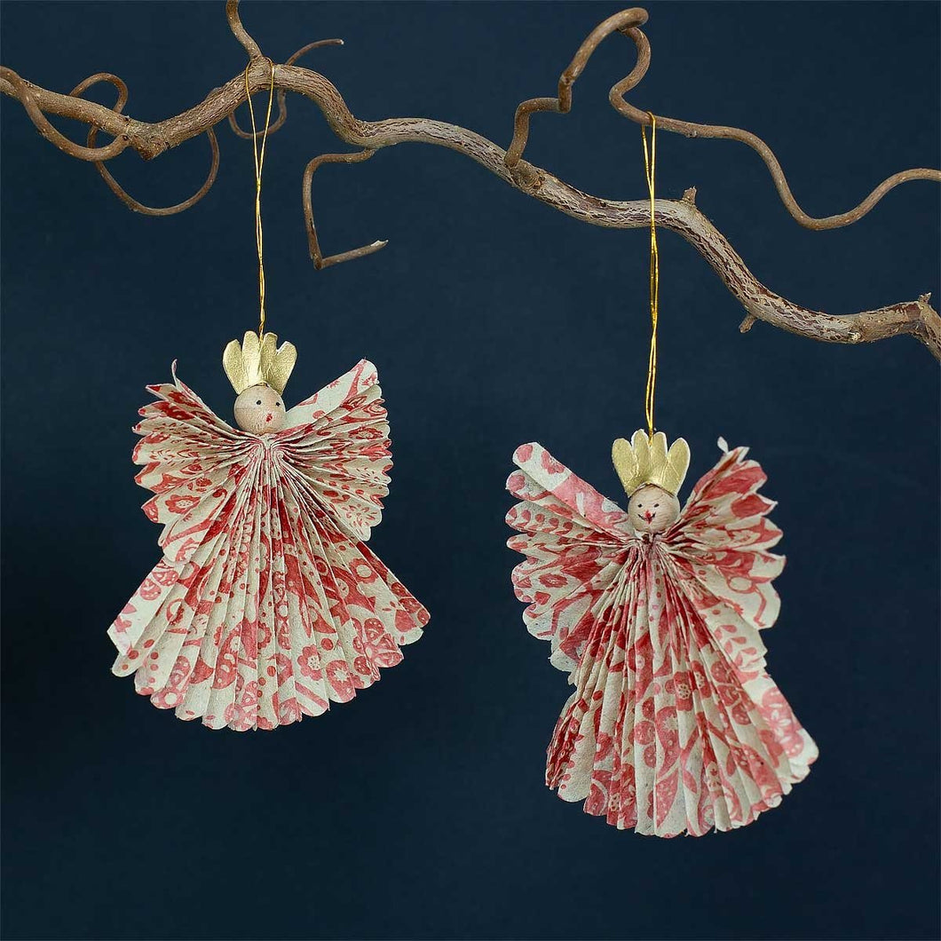 Swedish Greta Angel Ornament, 2-pack