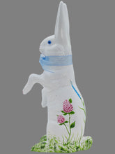 Load image into Gallery viewer, White Bunny Upright with Hand Painted Flower Decorations - Ino Schaller
