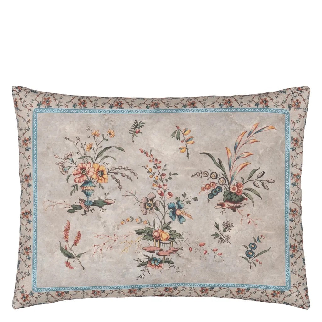 Vintage Floral Linen Cushion - John Derian