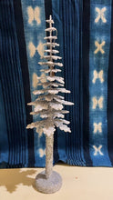 Load image into Gallery viewer, Beaded Christmas Tree - Silver with Frost 40cm - Ino Schaller
