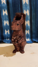 Load image into Gallery viewer, Squirrel - Dark Brown/Copper Glitter with Fur Tail - Ino Schaller
