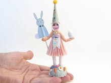 Load image into Gallery viewer, Easter Girl - Blue Bunny Pick - Figure
