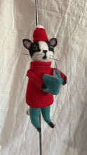 Load image into Gallery viewer, Red Sweater Choir Cat
