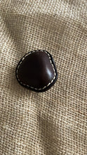 Load image into Gallery viewer, Small Leather Beach Pebble Paperweight #2
