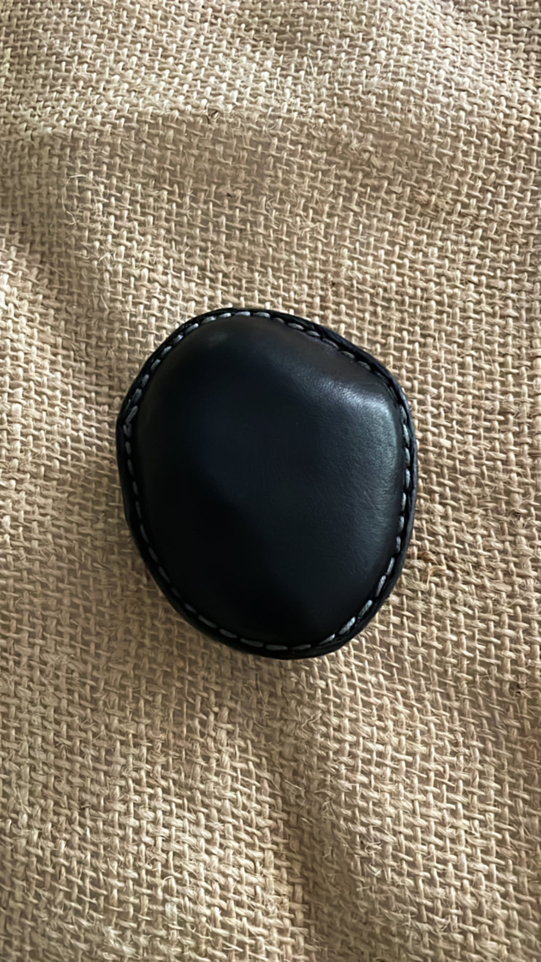 Medium Leather Beach Pebble Paperweight #4