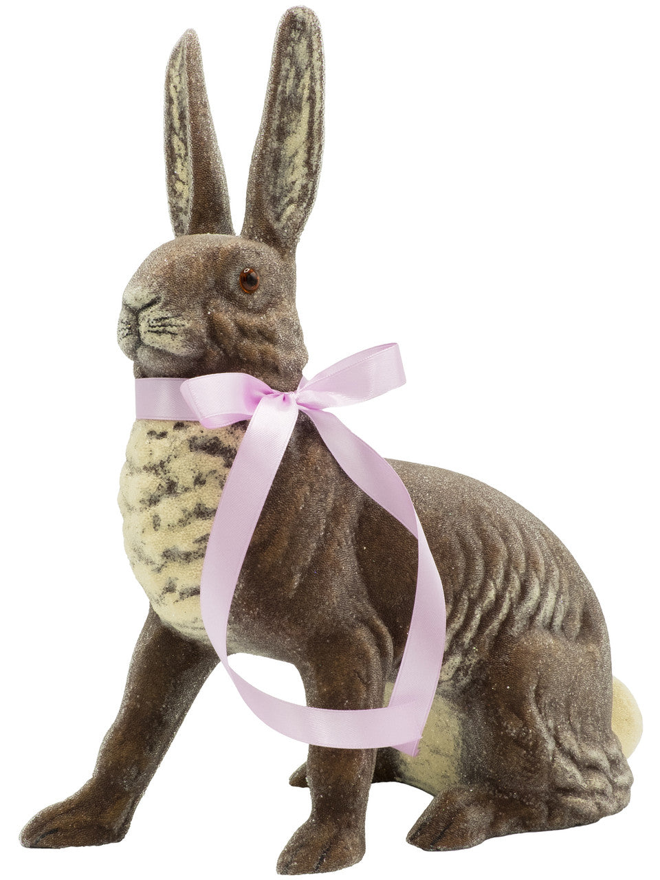 Dark Brown Beaded Bunny - Ino Schaller