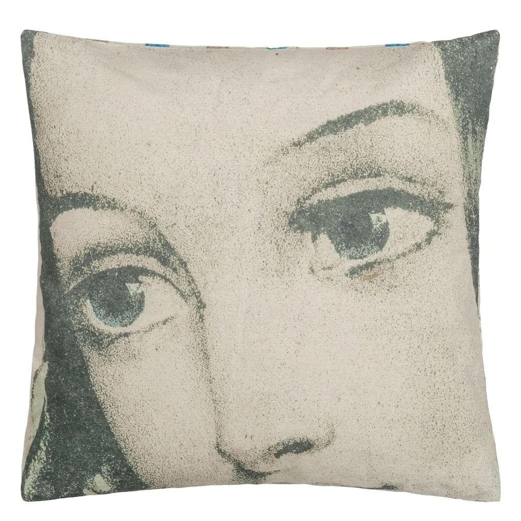 Ellen's Eyes Parchment Cushion - John Derian