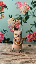 Load image into Gallery viewer, Easter Owl Ornament/Figure with Eggs
