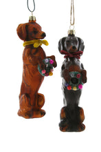 Load image into Gallery viewer, Festive Doxy - Black Dachshund
