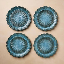 Load image into Gallery viewer, Stoneware Feather Salad Plates: Set of Four - John Derian Company
