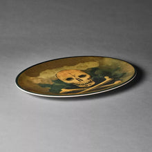 Load image into Gallery viewer, Skull and Cross Bones Oval Serving Platter - John Derian Company
