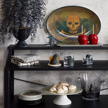 Load image into Gallery viewer, Skull and Cross Bones Oval Serving Platter - John Derian Company
