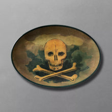 Load image into Gallery viewer, Skull and Cross Bones Oval Serving Platter - John Derian Company
