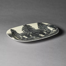 Load image into Gallery viewer, Skeleton and Cemetery Oval Serving Tray - John Derian Company
