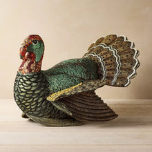 Load image into Gallery viewer, Beaded Turkey Novelty Plush Pillow- John Derian Company
