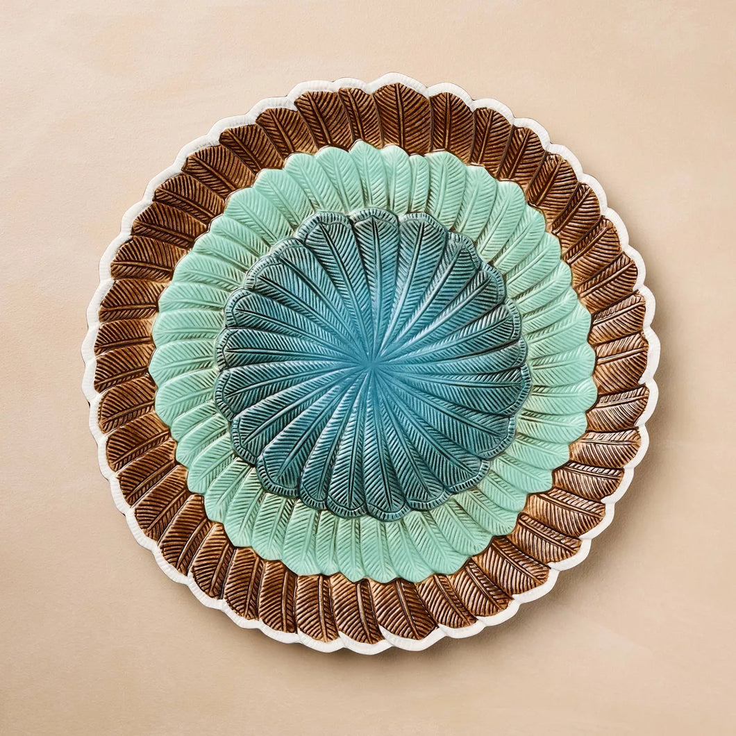 Feathers Stoneware Round Serving Platter - John Derian Company