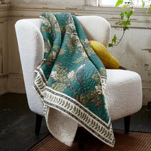 Load image into Gallery viewer, Birds and Acorns Quilted Throw Blanket - John Derian Company
