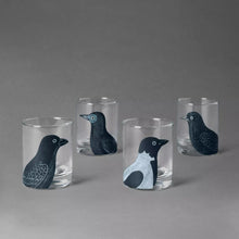 Load image into Gallery viewer, Midnight Dreary Black Bird Highball Glass Set of 4 - John Derian Company
