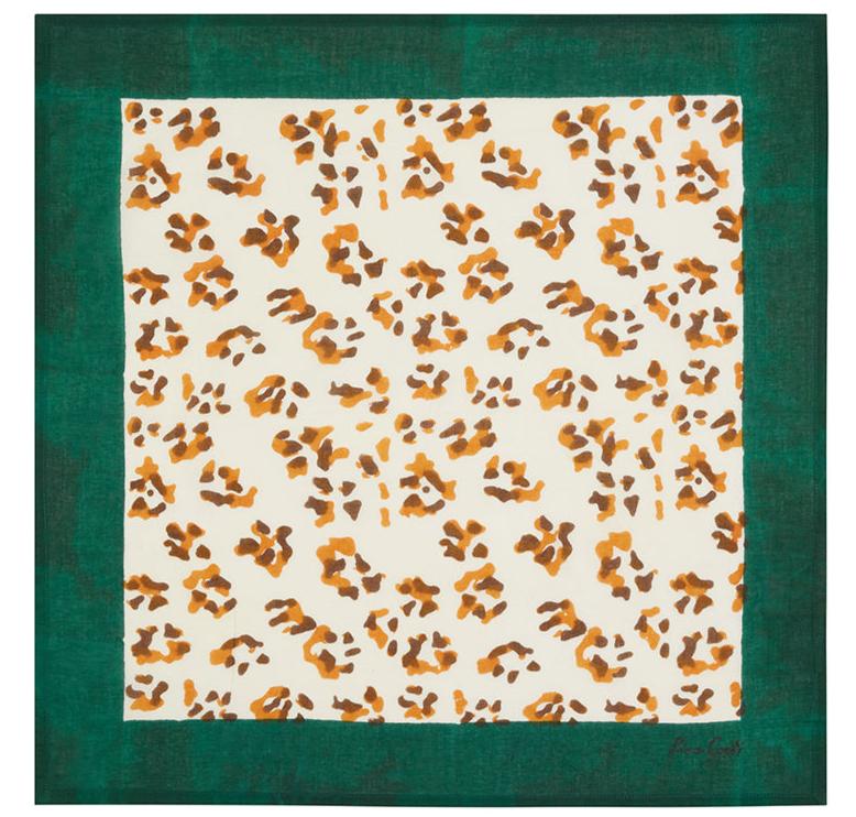 Leopard Stripes Green Napkin - Lisa Corti