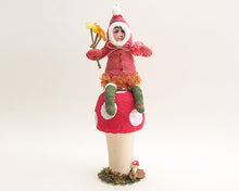 Load image into Gallery viewer, Mushroom Elf Figure Ornament - Vintage by Crystal
