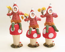 Load image into Gallery viewer, Mushroom Elf Figure Ornament - Vintage by Crystal
