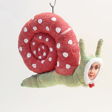 Load image into Gallery viewer, Snail Person -Red Shell Ornament - Vintage by Crystal
