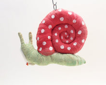 Load image into Gallery viewer, Snail Person -Red Shell Ornament - Vintage by Crystal
