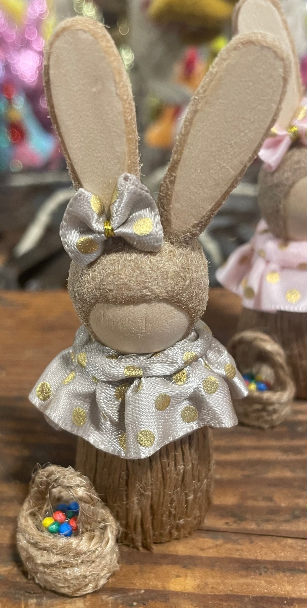 Swedish Bunny in Nude Dress