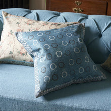 Load image into Gallery viewer, Indigo Circles Cushion  - John Derian
