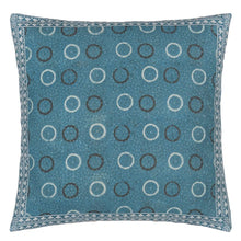 Load image into Gallery viewer, Indigo Circles Cushion  - John Derian
