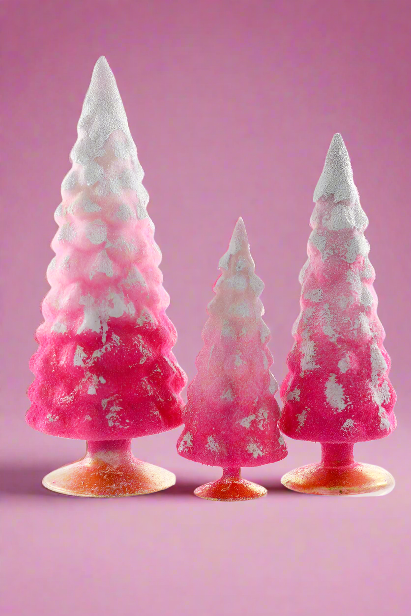 Pink Glitter Gradient Tree - Small