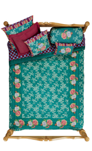 Load image into Gallery viewer, Kandem Queen Sea Green Quilt 220 x 270 - Lisa Corti
