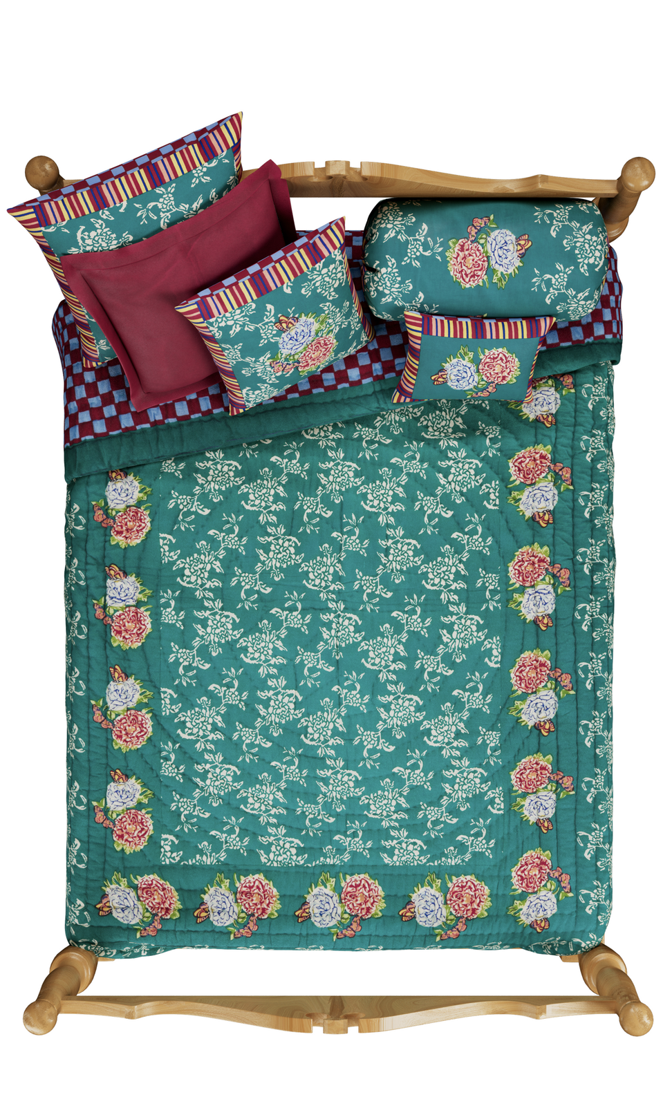 Kandem Queen Sea Green Quilt 220 x 270 - Lisa Corti