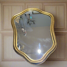 Load image into Gallery viewer, Antique Large Gold Mirror - “Face Silhouette”
