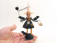 Load image into Gallery viewer, Batty Witch Figure - Vintage Inspired Spun Cotton - Bon Ton goods
