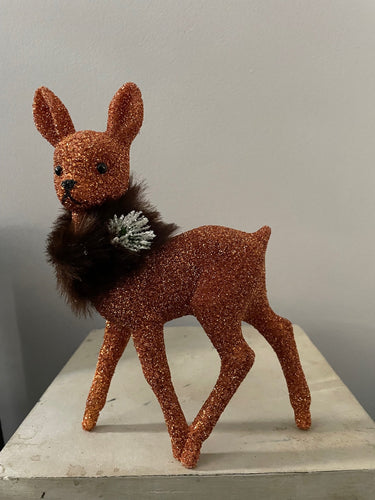 Beaded Bambi - Brilliant Copper with Fur - Bon Ton goods