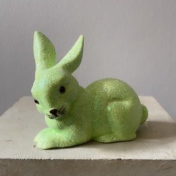 Brilliant Mint Glitter Small Bunny Lying - Ino Schaller - Bon Ton goods