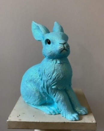 Brilliant Sky Blue Glitter Large Bunny - Ino Schaller - Bon Ton goods