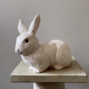 Brilliant White Glitter Medium Bunny - Ino Schaller - Bon Ton goods