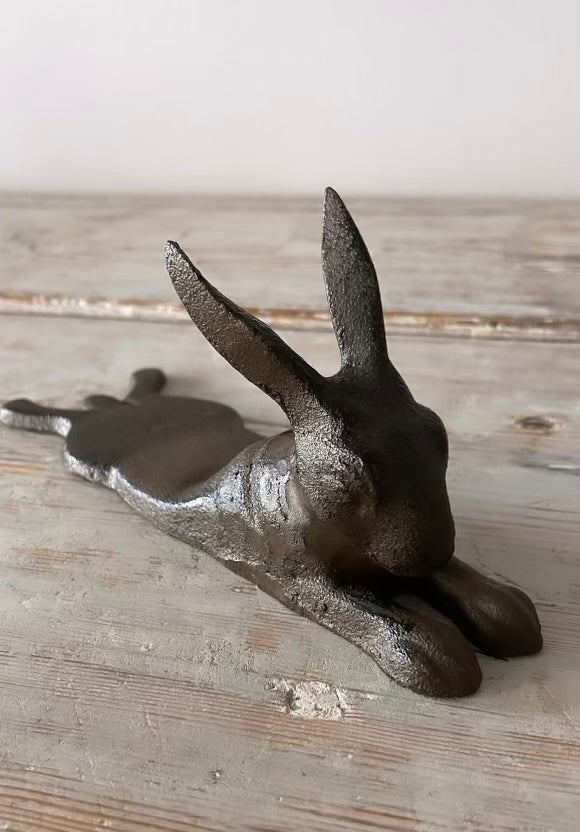 Cast Iron Rabbit Doorstop - Vintage - Bon Ton goods