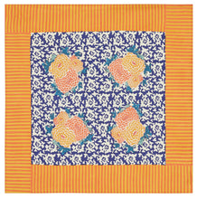 Load image into Gallery viewer, Arabesque Corolla Blue Natural Cotton Cloth 110x110 - Lisa Corti
