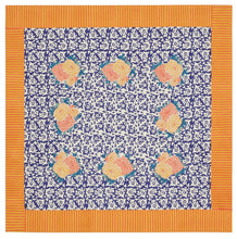 Load image into Gallery viewer, Arabesque Corolla Blue Natural - Cotton Cloth 180x180 Lisa Corti
