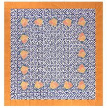 Load image into Gallery viewer, Arabesque Corolla Blue Natural Cotton Cloth 220 x 270 - Lisa Corti
