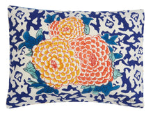 Load image into Gallery viewer, Arabesque Corolla Blue Natural Pillow with Insert 30x40 - Lisa Corti
