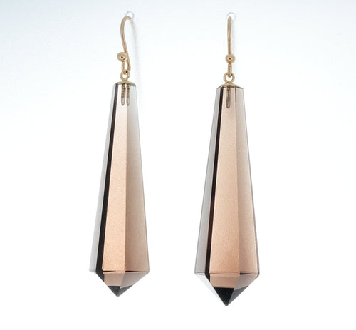 Dark Brown Quartz Chandelier Earrings - Bon Ton goods