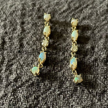 Load image into Gallery viewer, Diamond and Opal Earrings - Bon Ton goods
