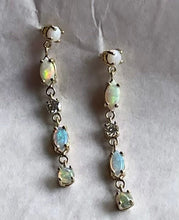 Load image into Gallery viewer, Diamond and Opal Earrings - Bon Ton goods
