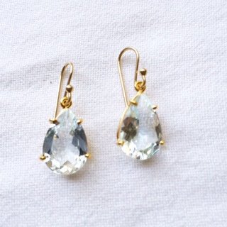 Faceted Blue Topaz Earrings - Bon Ton goods