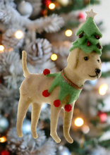 Load image into Gallery viewer, Felt Friends Dog - Christmas Tree and Elf Collar
